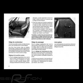 Reproduction supplement to manual Porsche 911 CS 1987