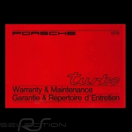 Reproduction maintenance book Porsche 911 Turbo 1978