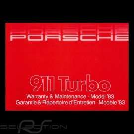 Reproduction maintenance book Porsche 911 Turbo 1982