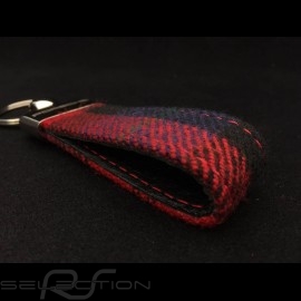 Keyring Porsche red check seat fabric