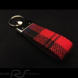 Keyring Porsche red check seat fabric