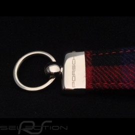 Keyring Porsche red check seat fabric