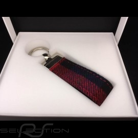 Keyring Porsche red check seat fabric