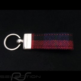 Keyring Porsche red check seat fabric