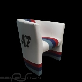 Cabriolet chair Racing Inside n° 47 white / Motorsport stripes