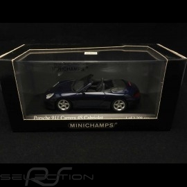 Porsche 911 type 996 Carrera 4S Cabriolet 2003 blue 1/43 Minichamps 400062832