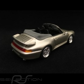 Porsche 911 type 993 Turbo Cabriolet silver grey metallic 1/43 Schuco 450887900