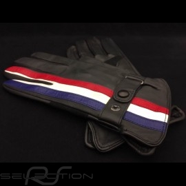 Fahren Handschuhe Gulf  Racing schwarz Leder