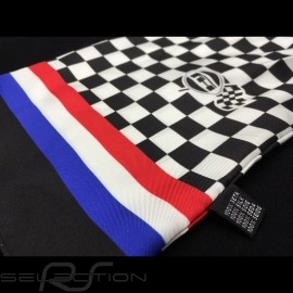 Scarf necktie Gulf checkered flag tricolor stripes diagonal