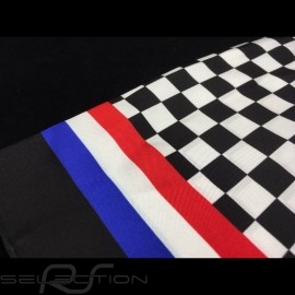 Scarf necktie Gulf checkered flag tricolor stripes diagonal