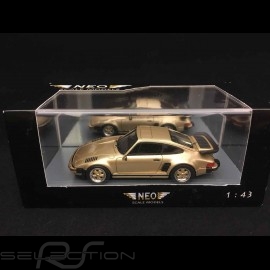 Porsche 911 Turbo 3.3 Flat nose 930 USA 1981 gold 1/43 Neo NEO43270