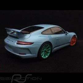 Porsche 911 type 991 GT3 Gulf blue 1/18 Minichamps WAX02100034