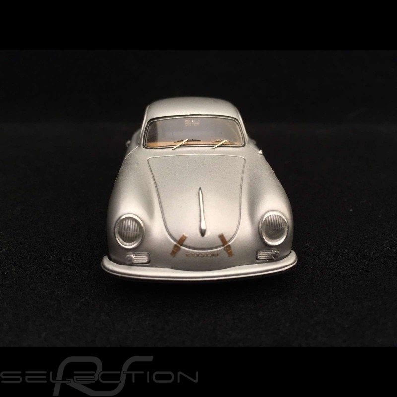 Porsche 356 A T1 1500 GS Carrera 1956 silver grey metallic 1/43 Spark S1356  - Elfershop