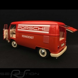 VW kombi T1 Porsche Träger Bully Renndienst 1963 rot 1/18 Welly 18053