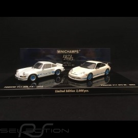 Set Porsche 911 Carrera RSR 2.8 1973 / 996 GT3 RS 2003 30 Jahre Jubiläum 1/43 Minichamps 402036269