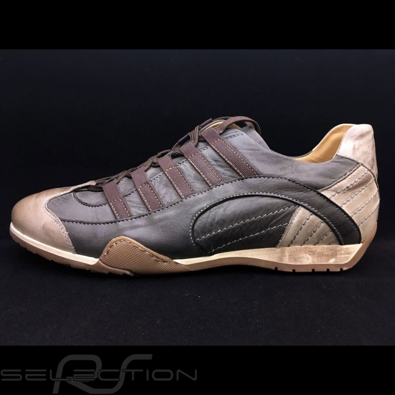 Sneaker / Basket Schuhe Stil Rennfahrer Anthrazit grau ...