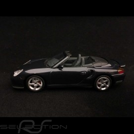 Porsche 911 type 996 Turbo Cabriolet 2004 blue grey metal 1/43 Minichamps WAP02010114