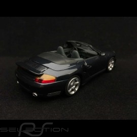 Porsche 911 type 996 Turbo Cabriolet 2004 blue grey metal 1/43 Minichamps WAP02010114