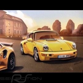 Porsche Kalender 911 Turbo S Exclusive Metall Haltung im Stehen - Perpetual - Porsche Design WAX05000007