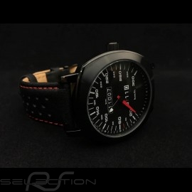 Porsche 911 Automatikwerk Uhr 300 km/h Tachometer schwarz kissenförmigen Gehäuse / schwarz Wahl / we