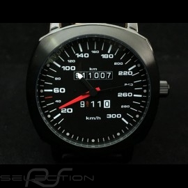 Porsche 911 Automatikwerk Uhr 300 km/h Tachometer schwarz kissenförmigen Gehäuse / schwarz Wahl / we