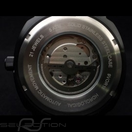 Porsche 911 Automatikwerk Uhr 300 km/h Tachometer schwarz kissenförmigen Gehäuse / schwarz Wahl / we