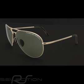 Porsche sunglasses golden frame / green polarized lenses Porsche Design P'8508-A - unisex