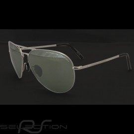 Porsche Sonnenbrille Silberfarben / olive verspiegelte Gläser Porsche Design P'8508-C - Unisex