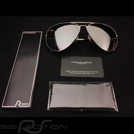 Porsche sunglasses silver frame / olive mirrored lenses Porsche Design P'8508-C - unisex