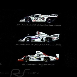Porsche Poster Le Mans Winners 19 Victories Edition 50 x 70 original art by Alain Baudouin