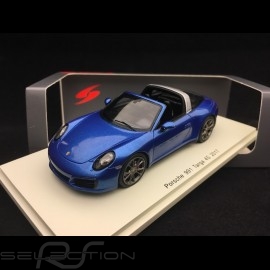 Porsche 911 Targa 4S type 991 saphirblau metallic 1/18 Spark S4977
