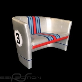 Two-places Tub chair Racing Inside n° 3 grey Racing team / red
