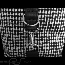 Großer Reisetasche 911 classic Pepita Hahnentritt / schwarze Leder