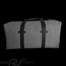 Porsche Luggage big travel bag 911 classic Pepita houndstooth / black leather