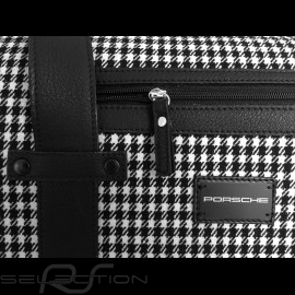 Großer Reisetasche 911 classic Pepita Hahnentritt / schwarze Leder