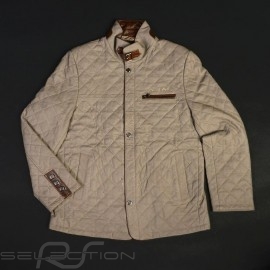 Gentleman driver gesteppte LederJacke Derek Bell signature taupe - Herren