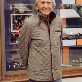 Gentleman driver gesteppte LederJacke Derek Bell signature taupe - Herren