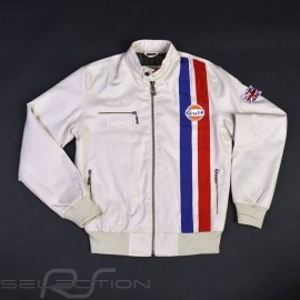 Gulf Racing  jacket Derek Bell signature beige - men