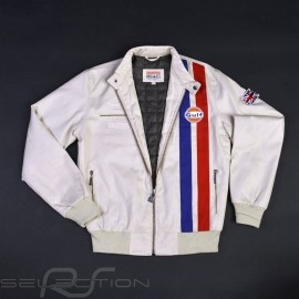 Gulf Racing  jacket Derek Bell signature beige - men