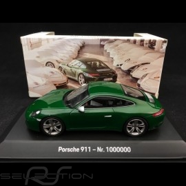 Porsche 911 type 991 Carrera S N° 1 million 1000000 Irish Green 70 years Edition 1/43 Spark MAP02003318