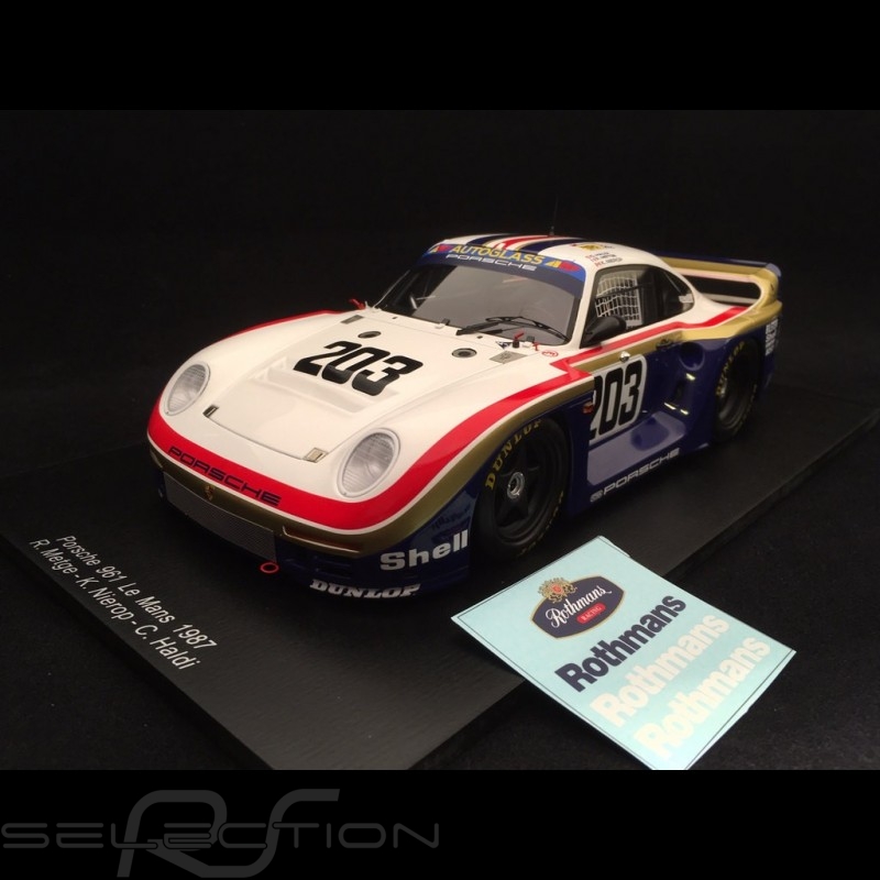 Porsche 961 24h Le Mans 1987 n°203 Rothmans 1/18 Spark 18S210 - Elfershop