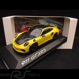 Porsche 911 GT3 RS type 991 Pack Weissach 2018 racing yellow / black 1/43 Minichamps WAX02020085