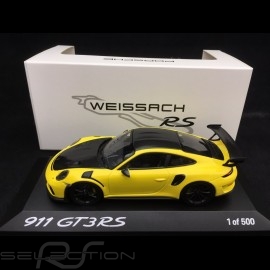 Porsche 911 GT3 RS type 991 Pack Weissach 2018 racing yellow / black 1/43 Minichamps WAX02020085