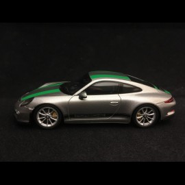 Porsche 911 R 2016 metallic grau / grünen streifen 1/43 SPARK WAP0201460G