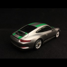 Porsche 911 R 2016 metallic grau / grünen streifen 1/43 SPARK WAP0201460G