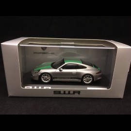 Porsche 911 R 2016 metallic grau / grünen streifen 1/43 SPARK WAP0201460G