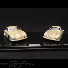 Set Porsche History 356 A Coupé / 356 A Hardtop 1957 steingrau 1/43 Spark HPTRMOD01