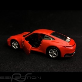 Porsche 911 type 992 Carrera 4S Coupe lava orange Pullback Spielzeug 1/43 WAP0200270K