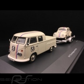 Set VW T1 with trailer & Beetle n° 53 Herbie 1/43 Schuco 450374200