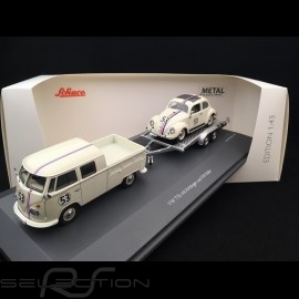Set VW T1 mit Anhänger und VW Käfer Nr. 53 Herbie 1/43 Schuco 450374200